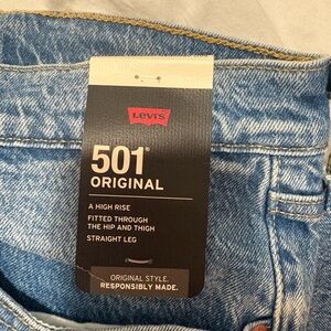 Levi's Blue Denim Jeans with Leather Patch